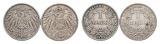 Deutsches Reich; 2x 1 Mark 1902/1907