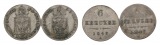 Österreich; 2 Kleinmünzen 1849