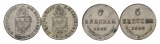 Österreich; 2x 6 Kreuzer 1848