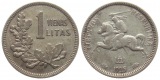 Litauen: 1 Litas 1925, Silber, 2,7 gr. 500er