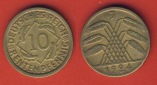 Weimarer Republik 10 Rentenpfennig 1924 J