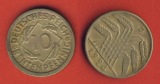 Weimarer Republik 10 Rentenpfennig 1924 D