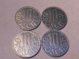 M.203. Österreich 4er Lot, 10 Groschen 1981, 1982, 1983 und 1991