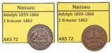 Altdeutschland, Nassau, Kreuzer 1862