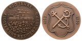 Medaille; 900 Jahre Kloster und Residenz IBURG; 52,85 g; Ø 50...