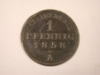 I16  Schaumburg Lippe 1 Pfennig 1858 A in ss  Originalbilder