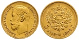 3,87 g Feingold. Zar Nikolaus II. (1894 - 1917)