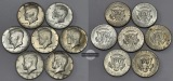 USA   7x Half Dollar   1966-1969 Kennedy   FM-Frankfurt   Fein...