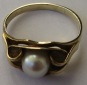 Goldring mit Pearl aus 333er Gold mit Perle