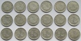 Weimarer Republik: 18 verschiedene 50 Pfennig Nickel