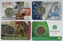 Belgien: Lot aus vier 2-Euro-Coincards