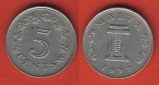 Malta 5 Cents 1977