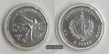 Kuba 5 Pesos 15. Olympische Winterspiele1988 Eisschnellauf KM#...