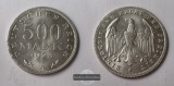 Deutsches Reich 500 Mark  1923  FM-Frankfurt, Aluminium