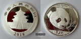 China 10 Yuan  2018  Panda KM#2410 FM-Frankfurt  Feinsilber: 2...