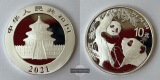 China  10 Yuan 2021  Panda  FM-Frankfurt Feinsilber: 29,97g