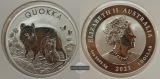 Australien -  1 Dollar  2021 Quokka  FM-Frankfurt  Feinsilber:...