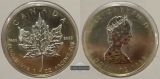 Kanada - 5 Dollar  1988  Maple Leaf   FM-Frankfurt    Feinsilb...