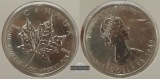 Kanada - 5 Dollar  1989  Maple Leaf   FM-Frankfurt    Feinsilb...