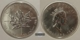 Kanada - 5 Dollar  1991  Maple Leaf   FM-Frankfurt    Feinsilb...