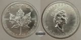 Kanada - 5 Dollar  1996  Maple Leaf   FM-Frankfurt    Feinsilb...