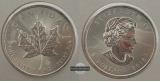 Kanada - 5 Dollar  2016  Maple Leaf   FM-Frankfurt    Feinsilb...