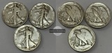 USA 3x 1/2 Dollar 1939,40 Walking Liberty  FM-Frankfurt  Feins...