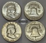 USA 2x 1/2 Dollar 1950 Franklin Half Dollar FM-Frankfurt  Fein...