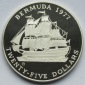 Bermuda: 25 Dollars Thronjubiläum 1977, enthält 50,6 g Feins...