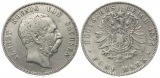 Sachsen: Albert, 5 Mark 1875 E, Silber, siehe Bilder!