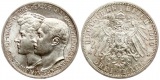 Sachsen-Weimar-Eisenach: Wilhelm Ernst mit Feodora, 3 Mark 191...