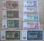 DDR: Lot aus neun verschiedenen Banknoten