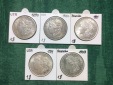     USA Lot Silber Morgan Dollar 1899o, 1900o, 1921, 1921 und 1921d in sehr guter Erhaltung