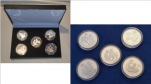     Numismatisches Schmankerl: 5x Gedenkmünze 80.Geburtstag der Queen 2006 -pP.- 130,8gr. Silber gilded