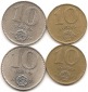 Ungarn 10 Forint 1971, 1976, 1985, 1987 #267