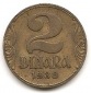 Jugoslawien 2 Denar 1938 #398