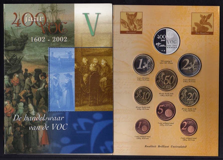  NL <i>400 Jahre VOC</i> BU- Set VOC V **Max. 10.000 Ex.** inkl. VOC-Medallie .925 Ag Silber   