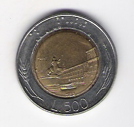  Italien 500 Lire 1989 St    Schön Nr.110   