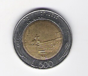  Italien 500 Lire 1992 St    Schön Nr.110   