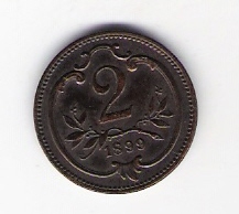  Österreich 2 Heller 1899 K   Schön Nr.4   