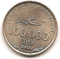  Türkei 100000 Lira 2000 #500   