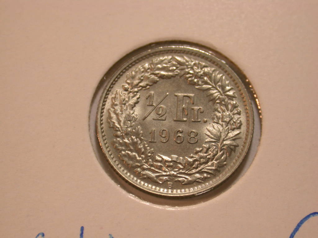  11002  1/2 Franken von 1968 in ST-fein  anschauen   