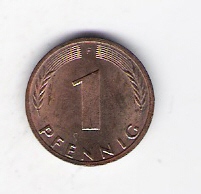Deutschland  1 Pfennig J.380 1975 F siehe Bild