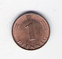 Deutschland  1 Pfennig J.380 1977 F siehe Bild