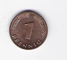Deutschland  1 Pfennig J.380 1977 J siehe Bild