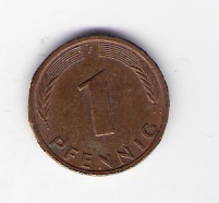 Deutschland  1 Pfennig J.380 1981 F siehe Bild