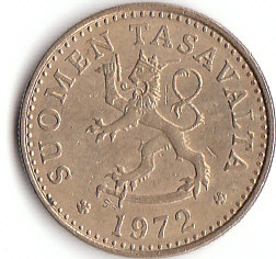 Finnland (D044)b. 10 Pennia 1972 siehe scan
