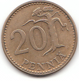 Finnland (D049)b. 20 Pennia 1963 siehe scan