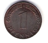 Deutschland  1 Pfennig 1970 D siehe Bild