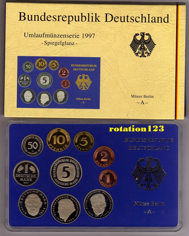  Original KMS Deutschland 1997 -A- PP / Proof **Auflage 45.120 Ex. weltweit** RAR   
